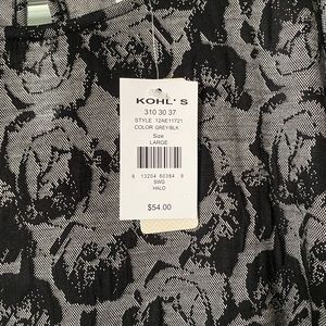 halo dress size large black/grey